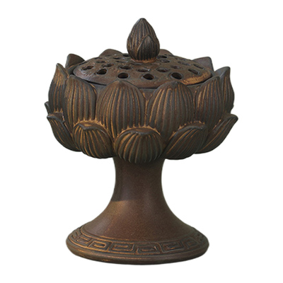 功德陶瓷莲花香薰炉茶室禅意