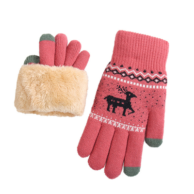 JOJO'SL.PD.触屏手套女冬加绒