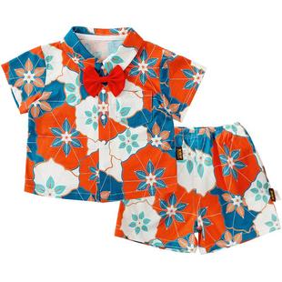 龙喜年男童红色套装喜庆衣服国风潮酷一周岁礼服宝宝痞帅穿搭拜年