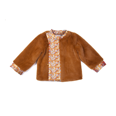 兴业堂仿水貂中式皮草保暖上衣