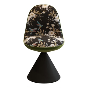 卧室轻奢化妆椅子靠背梳妆台凳小香风罗比椅意式高级化妆凳可旋转