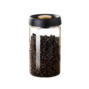 食品级咖啡豆专用密封罐保存罐真空玻璃咖啡粉储存罐茶叶储物罐瓶