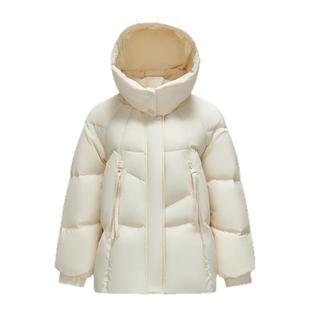 [商场同款]森马羽绒服女中长款连帽2024冬季新款宽松质感外套休闲