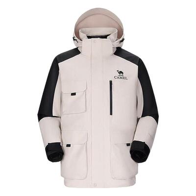 骆驼女装羽绒服冲锋衣三合一2025冬季新款休羽绒内胆闲外套