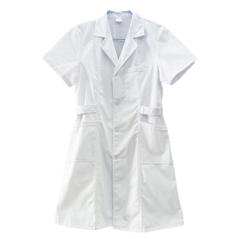 护士服短袖长袖白大褂V西服领白色粉蓝色女西装领医院药店美容院