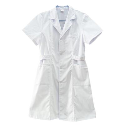 护士服短袖长袖白大褂V西服领白色粉蓝色女西装领医院药店美容院