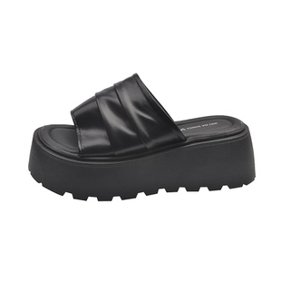 法式绝美厚底增高拖鞋女夏季外穿高级感2026爆款超火新款坡跟凉拖