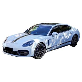 适用于保时捷帕拉梅拉车贴拉花panamera帕美改装饰引擎盖侧裙贴纸