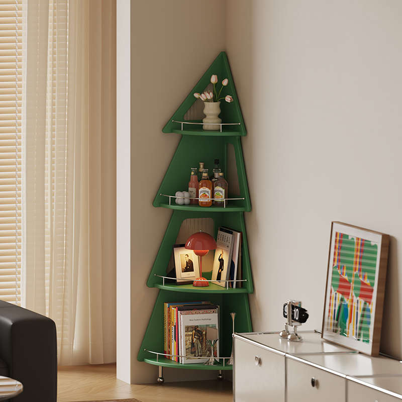 wotime客厅沙发边柜创意转角柜卧室靠墙落地书柜置物架餐厅三角柜