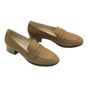 德国Gabor嘉宝嘉步女鞋春夏新品牛皮简约中跟便士乐福鞋35.280