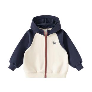 INSbobo儿童外套早秋穿搭2025秋季新款男童连帽上衣女童洋气童装