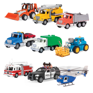 【自营】Driven消防车挖掘机飞机吊车挖机小汽车男孩玩具3辆套装