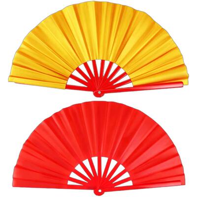 太极扇功夫扇响扇红色双面武术表演扇中国红学生儿童舞蹈跳舞扇子