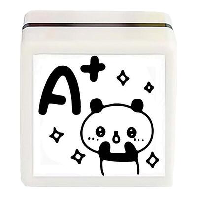 教师评语学生英文小熊猫印章goodjob优秀加油赞鼓励奖章可爱印章