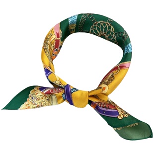 丝巾真丝小方巾薄款时尚洋气面巾丝带缎带绸带杭州桑蚕丝丝绸围巾