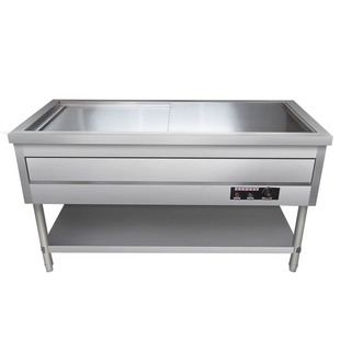 不锈钢商用电热保温售饭台浏阳蒸菜台馒头保温台包子保温柜售菜台