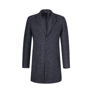 JODOLL乔顿毛呢大衣冬季中长款外套男士商务休闲舒适保暖羊毛大衣