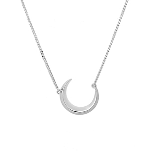 DARK ANTHEM重音月亮弦月项链925银女款轻奢小众简约百搭锁骨链