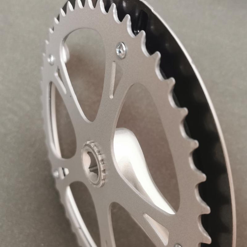 代驾车折叠车电动车46T齿盘单速牙盘齿盘自行车链轮152mm曲柄配件
