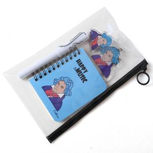 音乐家文具套装小学生莫扎特贝多芬学笔记本乐谱夹子笔袋奖励礼品