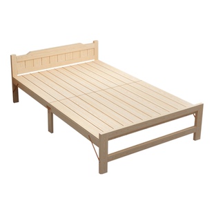 可折叠实木床单人成人家用新型黑科技1米2双人1米5简易硬板出租床