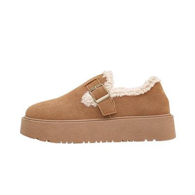 人本厚底勃肯鞋女2025冬季新款一脚蹬外穿懒人美拉德增高复古女鞋