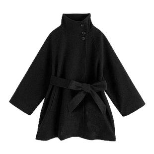 日本直邮日潮 GRL 带蝴蝶结腰带的立领外套 ze778长袖