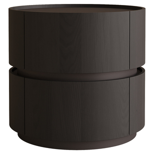 PAULJOHN现代简约床头柜家用卧室高级床头柜设计师新款圆形床头柜