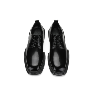 韩桥日记【鞋底分裂】原创百搭韩版方头皮鞋男潮休闲情侣皮鞋子潮