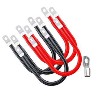 电动车电池连接线电瓶电池连接线48v60v72v加粗纯铜10平方红黑