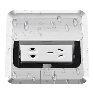 国际电工不锈钢地插座弹起式防水五孔地插电源网络地面插座地板插