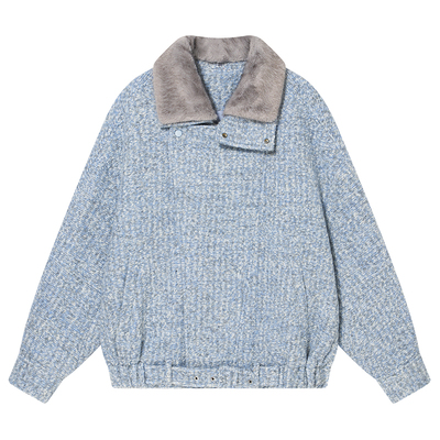 Goodland美地可拆毛领羊毛外套大衣女宽松2025冬新款LC35510150