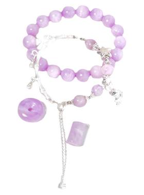 紫锂辉手串一图一物定制个性单圈