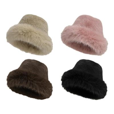 保暖防风显脸小毛绒绒渔夫帽