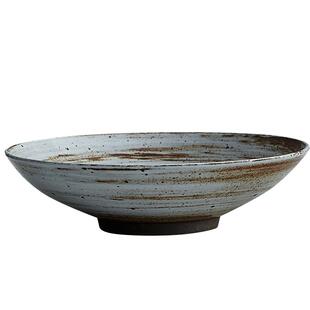 不饰 日本志野粗陶碗盘碟复古手工斗笠碗民宿网红餐厅餐具沙拉碗