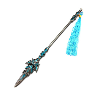 动漫周边武器玩具 唐三蓝银霸王枪合金模型金属昊天锤摆件