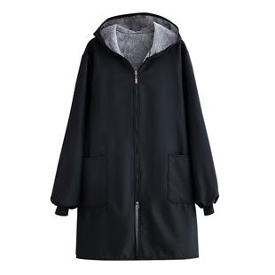 休闲外套冬爆款加绒保暖工作服长袖罩衣定制logo围裙家用厨房男女