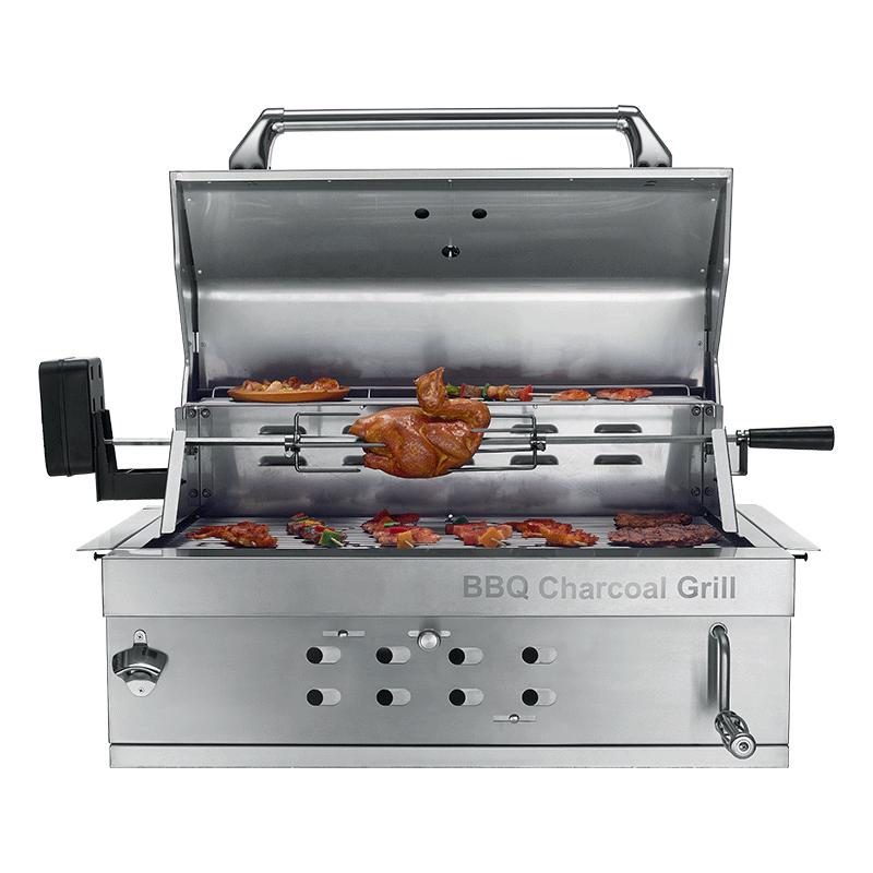 不锈钢庭院烤肉炉bbq美式木炭炉