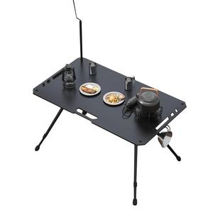 户外桌子露营轻量化便携式餐桌多功能铝合金可折叠升降速开战术桌
