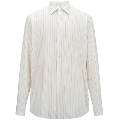 LARDINI羊毛棉混纺条纹衬衫
