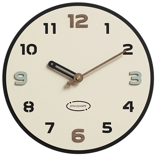 Mandelda免打孔钟表挂钟客厅2026新款家用创意中古奶油风时钟挂墙