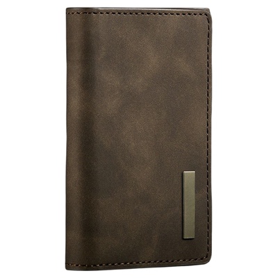 日本米拉MUL钱包男士简约磨砂钱夹短款大学生多卡位折叠卡包一体