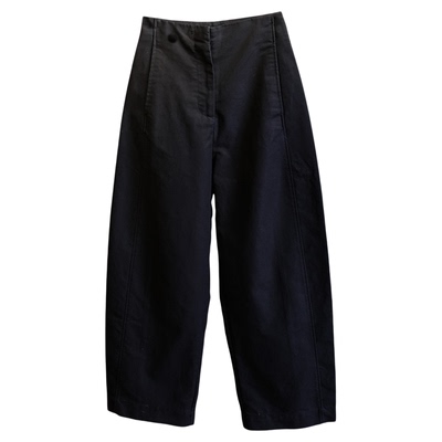 挺括显瘦通勤纯色高腰休闲裤长裤