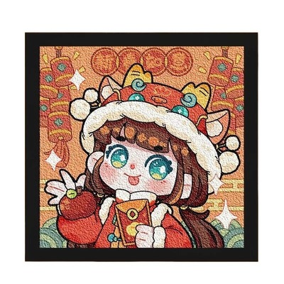 【龙年福娃】新年纸浆填色画