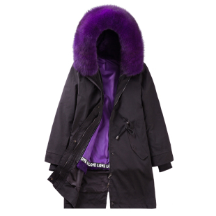 派克服外壳女皮草大衣内胆外套可拆卸星星款替换外皮定制外罩单卖