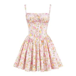 House of CB 高端精致可爱粉色碎花裙新款连衣裙早春穿搭Natassia