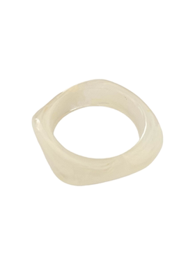 KISOL时尚百搭白色系树脂手镯女~