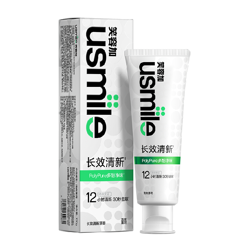 usmile笑容加长效清新牙膏100g