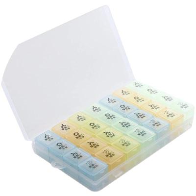 药盒便携7天大容量一周药盒子分装小号迷你药品随身胶囊定时