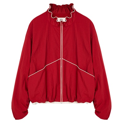 【博主同款】HPLY荷比俪2026春新款花边立领抽绳宽松阔形夹克外套